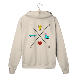 Nome do produtoMoletom fechado setas - love skate e patins (ASL/ Libras)