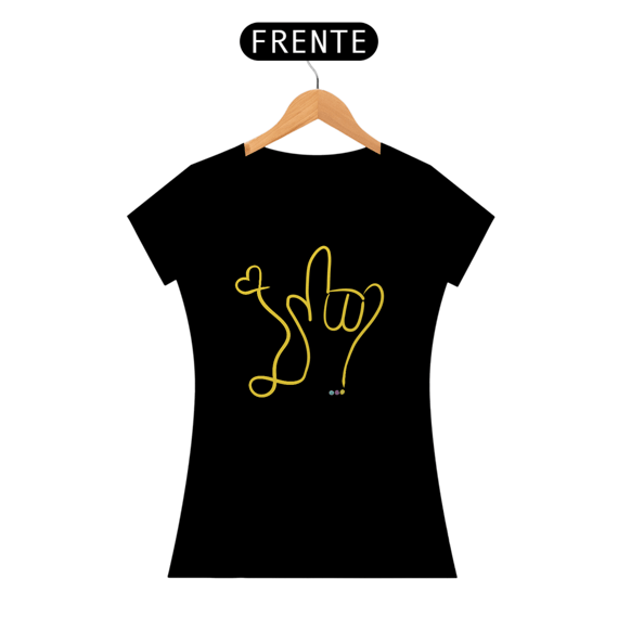 Baby look I love (amarelo) ALS/Libras