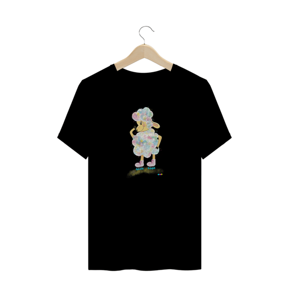 Camiseta plus size Raibow - ovelha colorida 