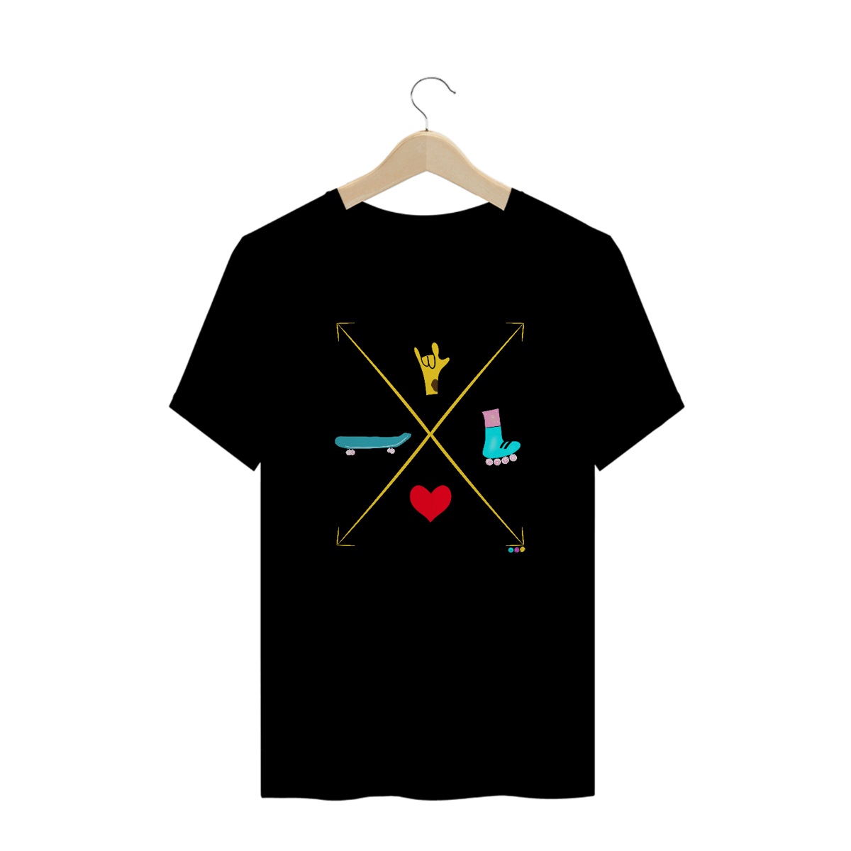 Nome do produto: Camiseta plus size etas - love skate e patins (ASL/ Libras) 