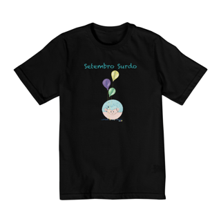 Nome do produtoCamiseta infantil George - porco-espinho - Setembro Surdo 