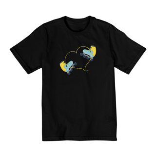 Nome do produtoCamiseta infantil Patins (cadarço coração) 