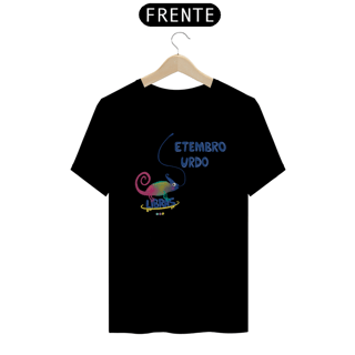 Nome do produtoCamiseta Klaus - camaleão surdo - Setembro Surdo