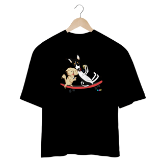Nome do produtoCafé e Chico - cachorros no skate - sport dry UV