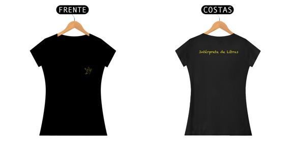 Baby look Intérprete de Libras + sinal I love you (ASL/Libras)