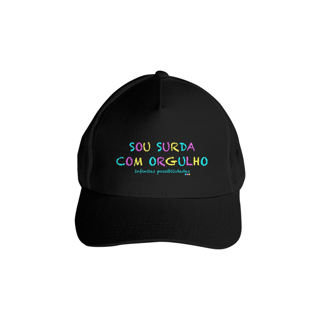Boné com tela Sou Surda com orgulho