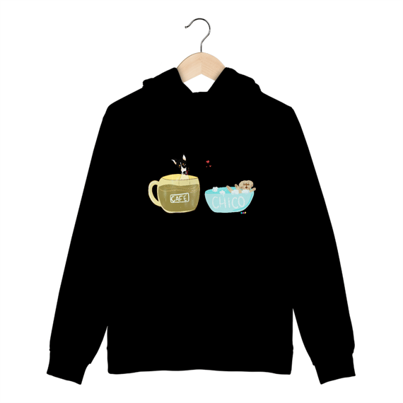 Moletom canguru Café e Chico - banho e café 