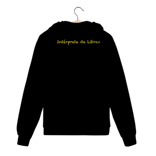 Nome do produtoMoletom c/ zíper intérprete de Libras + sinal I love you (ASL/Libras)