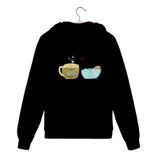 Nome do produtoMoletom c/ zíper Café e Chico - banho e café