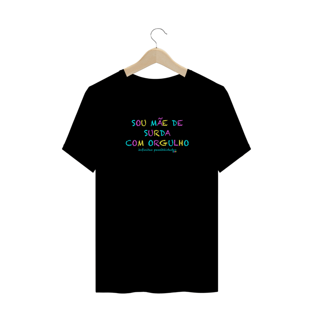 Nome do produto: Camiseta plus size sou mãe de surda com orgulho