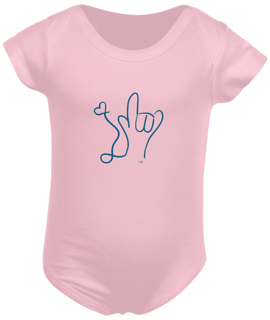 Nome do produtoBody I love (azul) ALS/Libras
