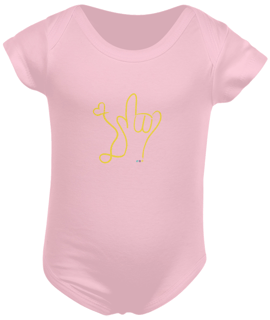 Nome do produtoBody I love (amarelo) ALS/Libras
