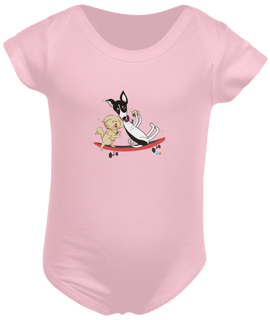 Nome do produtoBody Café e Chico - cachorros no skate