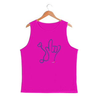 Nome do produtoRegata masc esportiva I love (azul) ALS/Libras