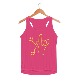 Nome do produtoRegata fem esportiva I love you (amarela) ASL/ Libras 