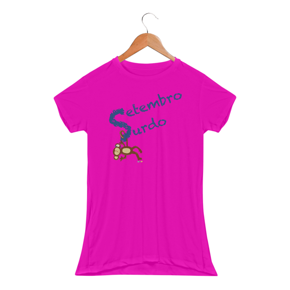 Baby look esportiva Nico - macaco surdo - Setembro Surdo 