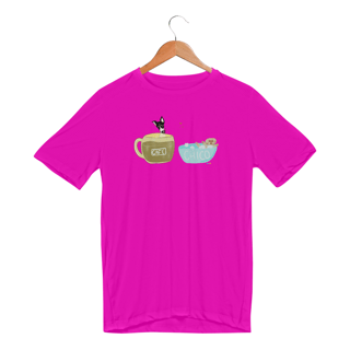 Nome do produtoCamiseta esportiva Café e Chico - banho e café