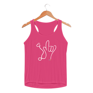 Nome do produtoRegata fem esportiva I love you (branco) ASL/ Libras