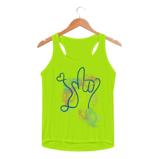 Nome do produtoRegata fem esportiva I love (aquarela) ASL/Libras 