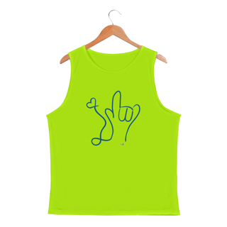 Nome do produtoRegata masc esportiva I love (azul) ALS/Libras