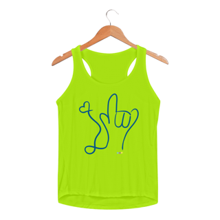 Nome do produtoRegata fem esportiva I love (azul) ALS/Libras 