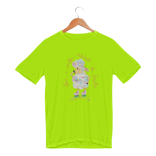Nome do produtoCamiseta esportiva Raibow - ovelha colorida - com frase 