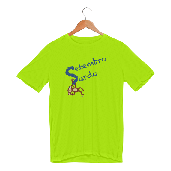 Camiseta esportiva Nico - macaco surdo - Setembro Surdo