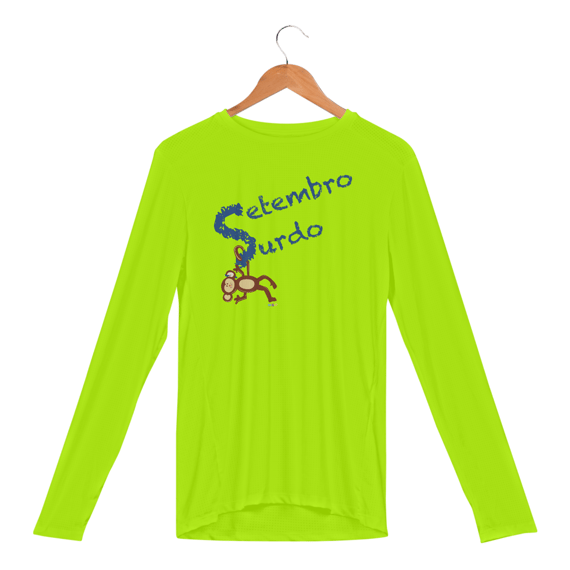 Manga longa esportiva Nico - macaco surdo - Setembro Surdo 