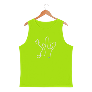Nome do produtoRegata masc esportiva I love you (branco) ASL/ Libras 