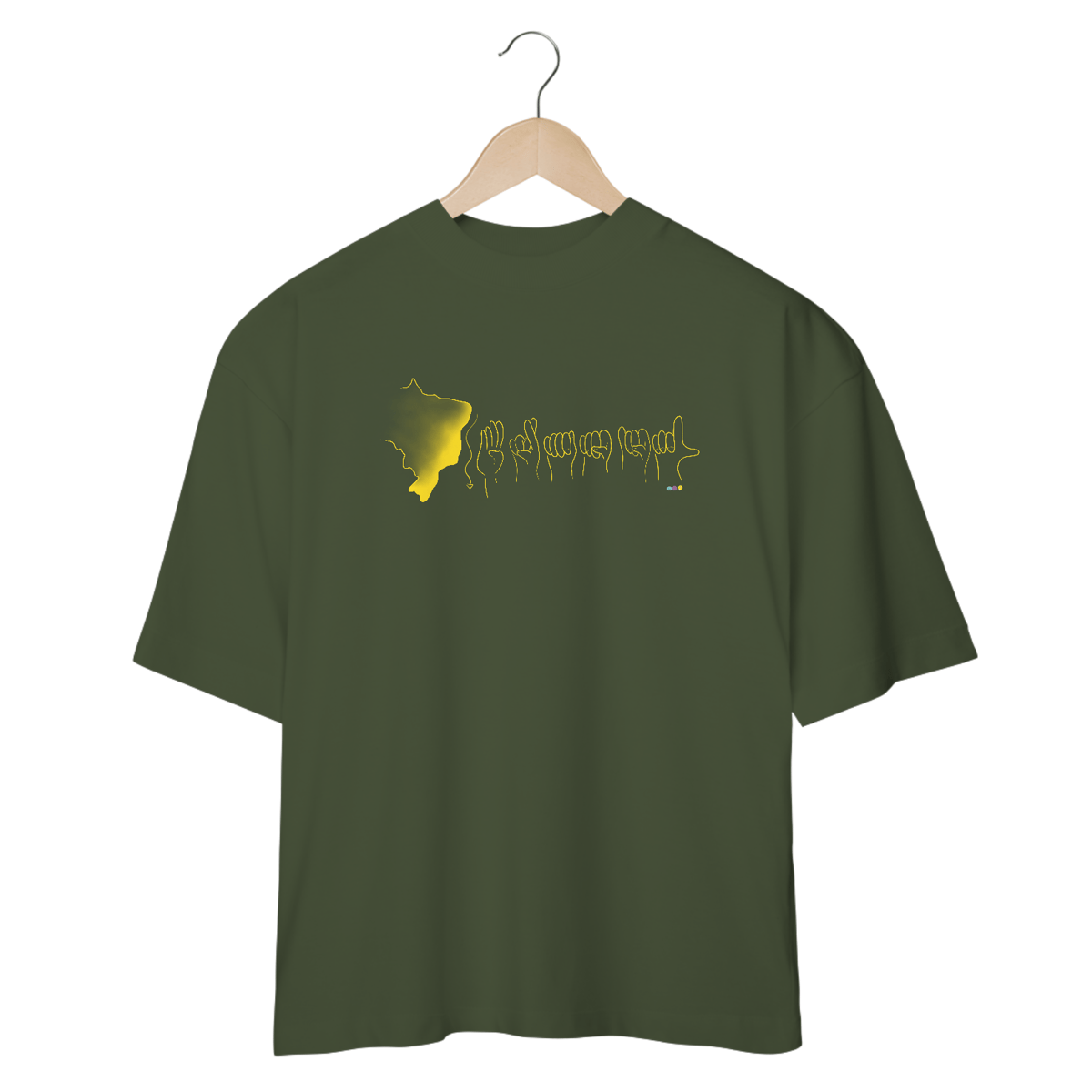 Nome do produto: Brasil (mapa e soletração - amarelo) - sport dry UV