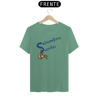 Nome do produtoCamiseta estonada Nico - macaco surdo - Setembro Surdo 