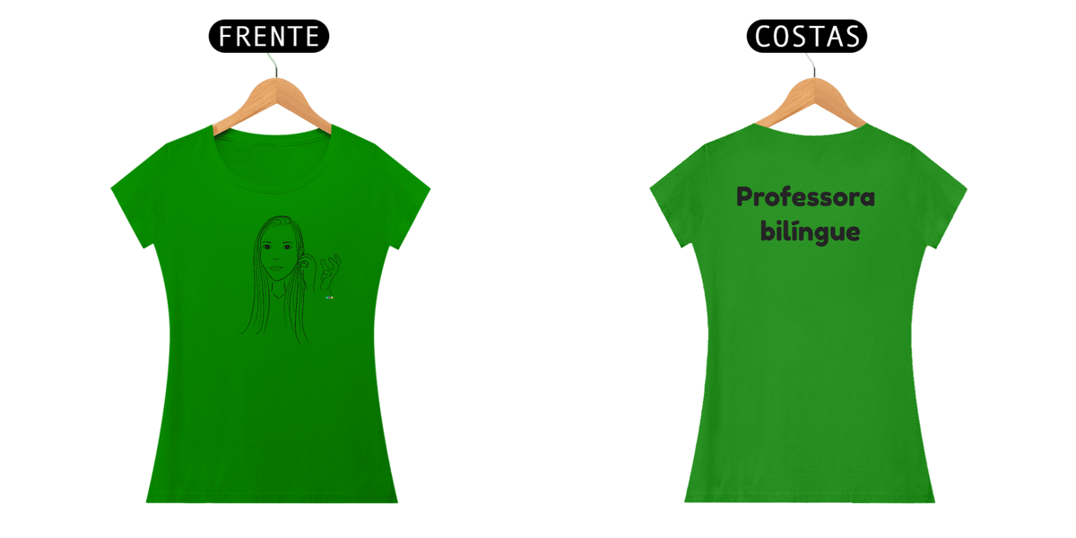 Nome do produto: Baby look  Ellen/ Professora bilíngue
