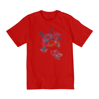 Nome do produtoCamiseta infantil I love (aquarela) ASL/ Libras 