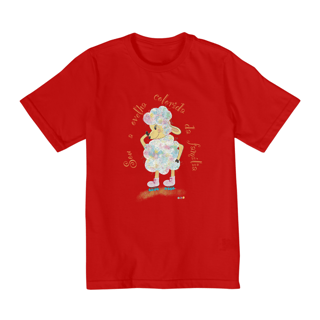 Nome do produtoCamiseta infantil Raibow - ovelha colorida - com frase