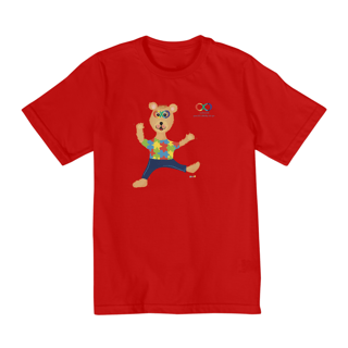 Nome do produtoCamiseta infantil Lumi - ursinho TEA