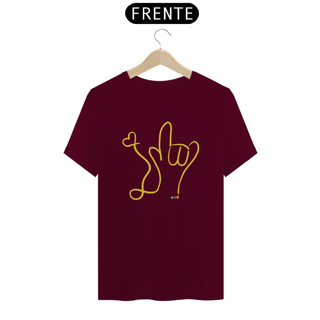 Nome do produtoCamiseta I love (amarelo) ALS/Libras
