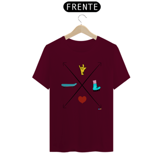 Nome do produtoCamiseta Setas - love skate e patins (ASL/ Libras)