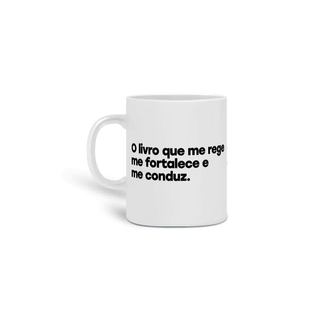 Nome do produto: Caneca Porcelana O Livro que me rege