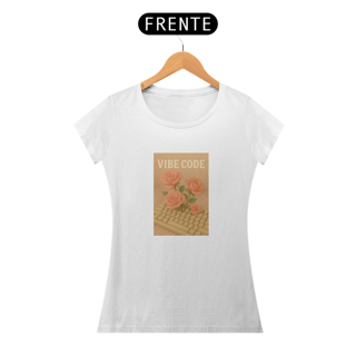 Nome do produtoCamiseta Vibe Code Feminina - Floral Dev