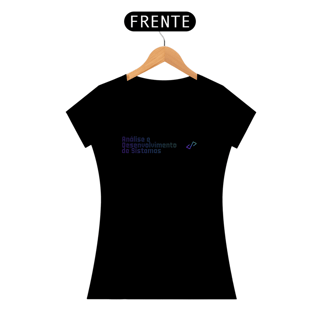 Camiseta Vibe Code Análise e Desenvolvimento de Sistemas Feminina
