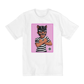 Nome do produto Camiseta Panterinha Fundo Rosa (de 02 a 08 anos)