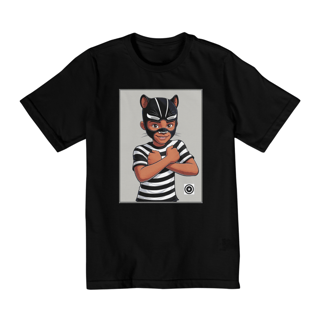 Camiseta Panterinha Fundo Cinza (de 02 a 08 anos)