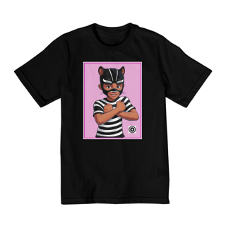 Camiseta Panterinha Fundo Rosa (de 10 a 14 anos)