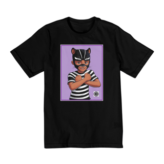 Camiseta Panterinha Fundo Lilás (de 10 a 14 anos)