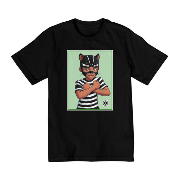 Camiseta Panterinha Fundo Verde (de 02 a 08 anos)