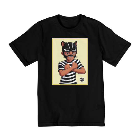 Camiseta Panterinha Fundo Amarelo (de 10 a 14 anos)