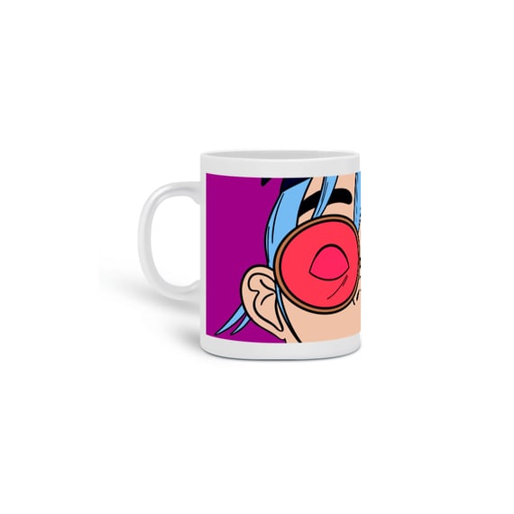 xícara 2D Gorillaz branca