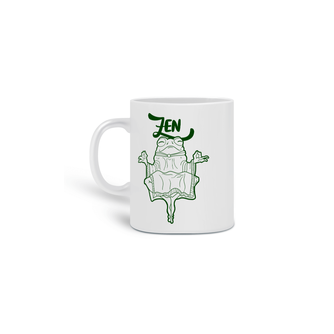 Nome do produto: Xícara Zen Frog Branca