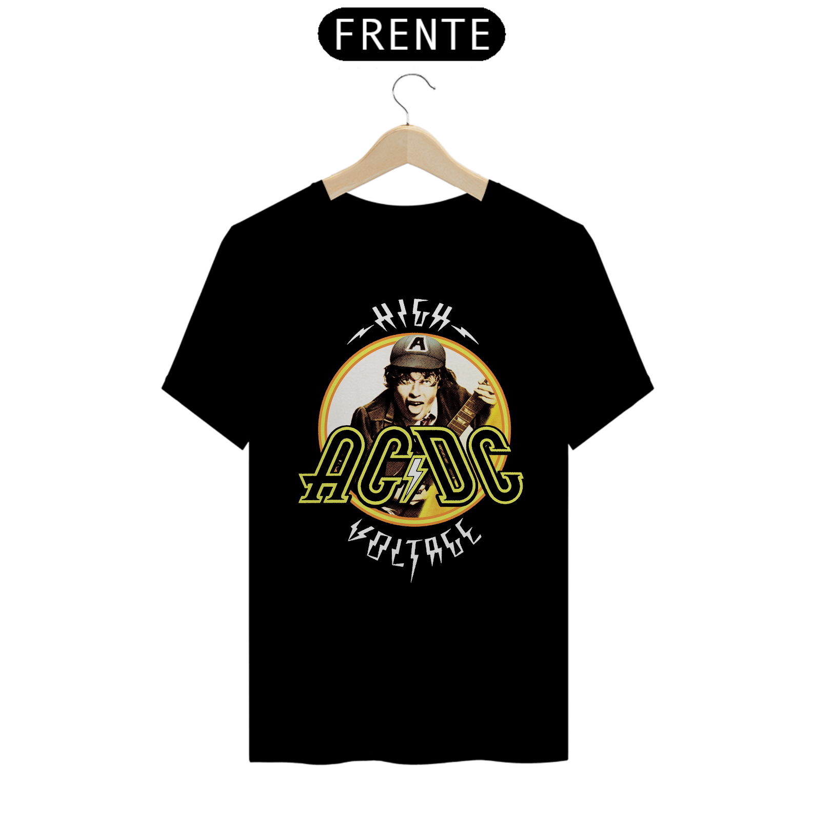 T-shirt inspiration AC/DC High Voltage unissex