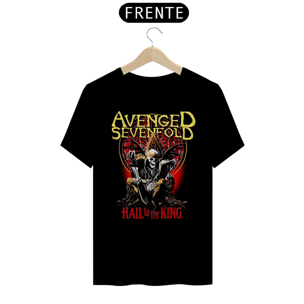 Nome do produto: T-shirt inspiration Avenged Sevenfold Hail To The King unissex
